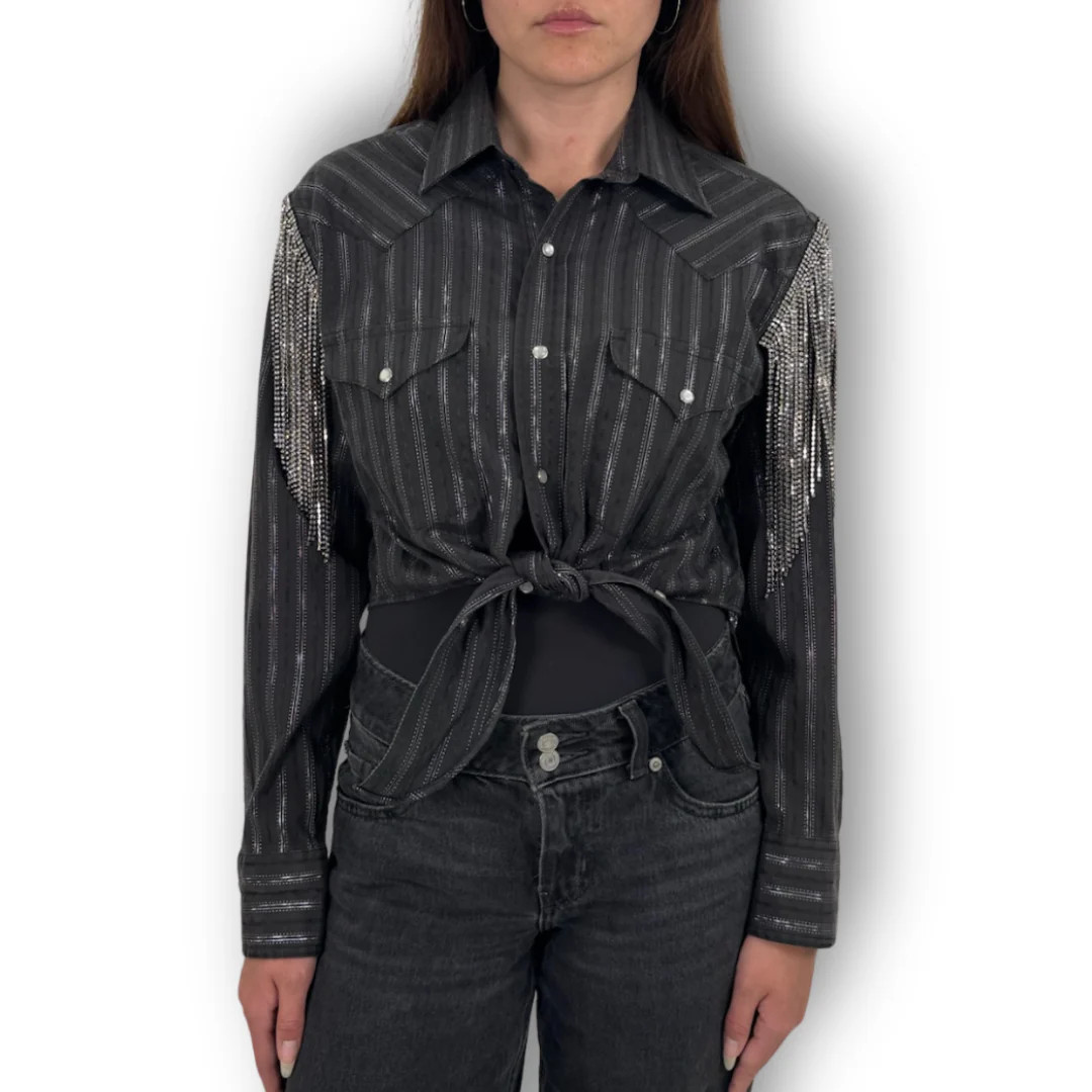 VINTAGE RHINESTONE TIE TOP | Daniel Diamond