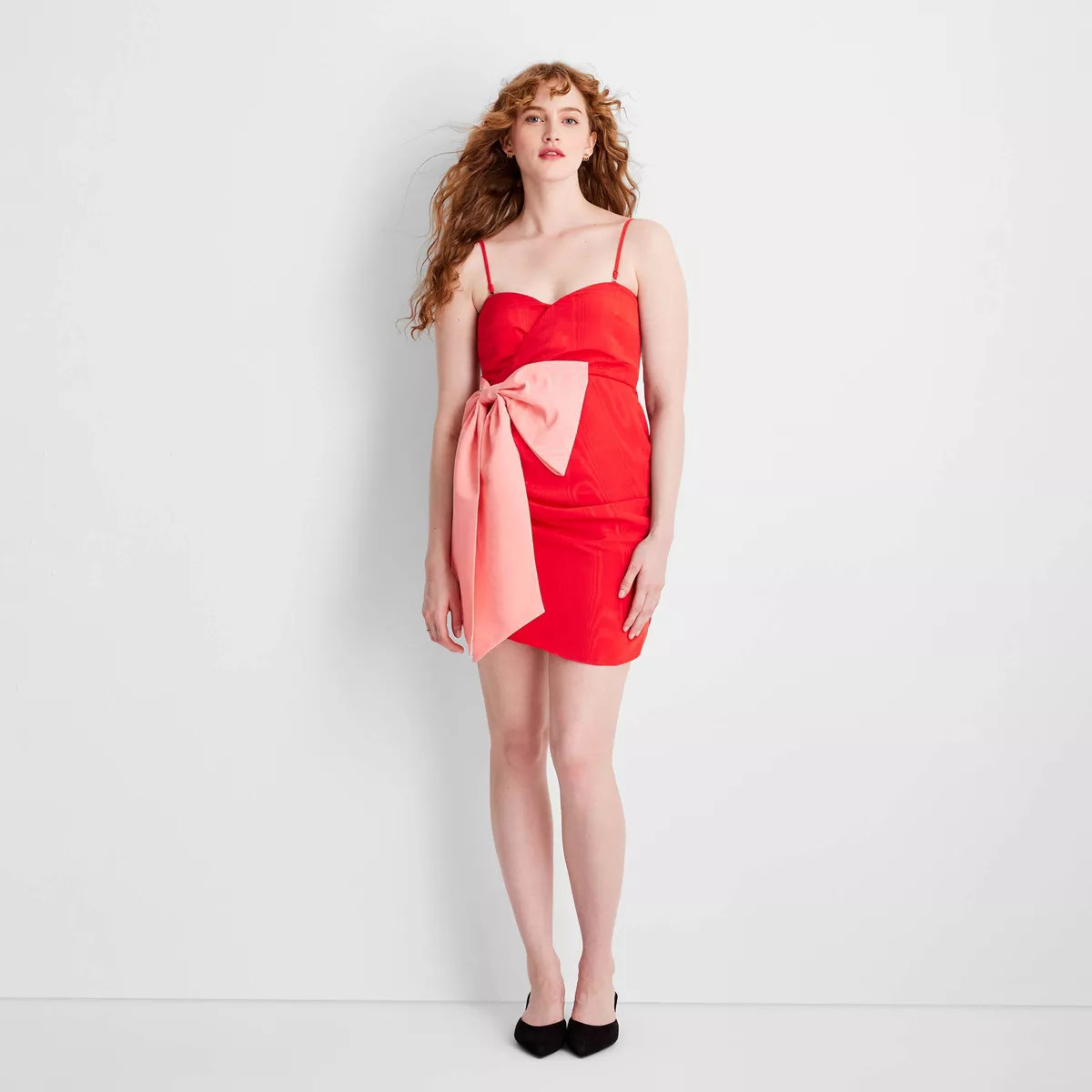 Women's Sweetheart Bow Mini Dress - Future Collective Red | Target