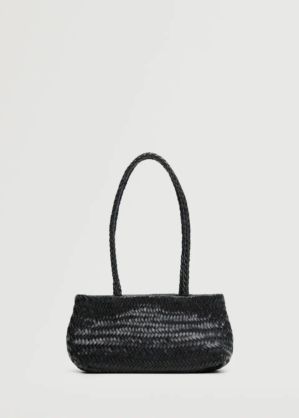 Leather baguette bag | MANGO (US)