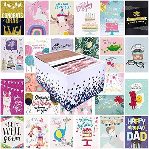 Amazon.com : 100 All Occasion Greeting Cards- 100 Eye Catching Designs with Greeting Card Organiz... | Amazon (US)