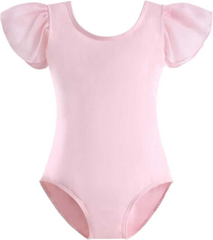 Stelle Girl's Cotton Ruffle Short Sleeve Leotard for Dance, Gymnastics and Ballet (Toddler/Little... | Amazon (US)