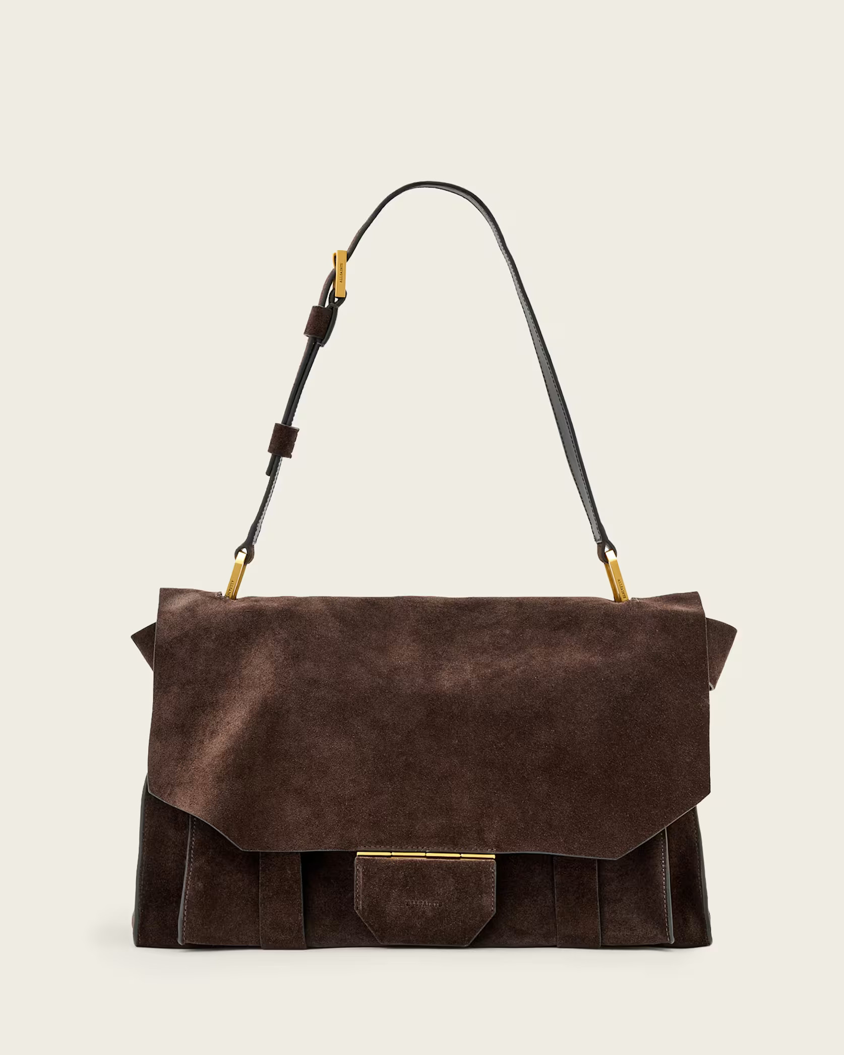 Ursa Suede Satchel Bag Bitter Brown | ALLSAINTS US | AllSaints US