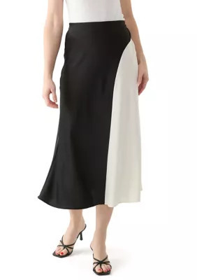 Anne Klein Women's Color Block Bias Midi Skirt, Small | Belk