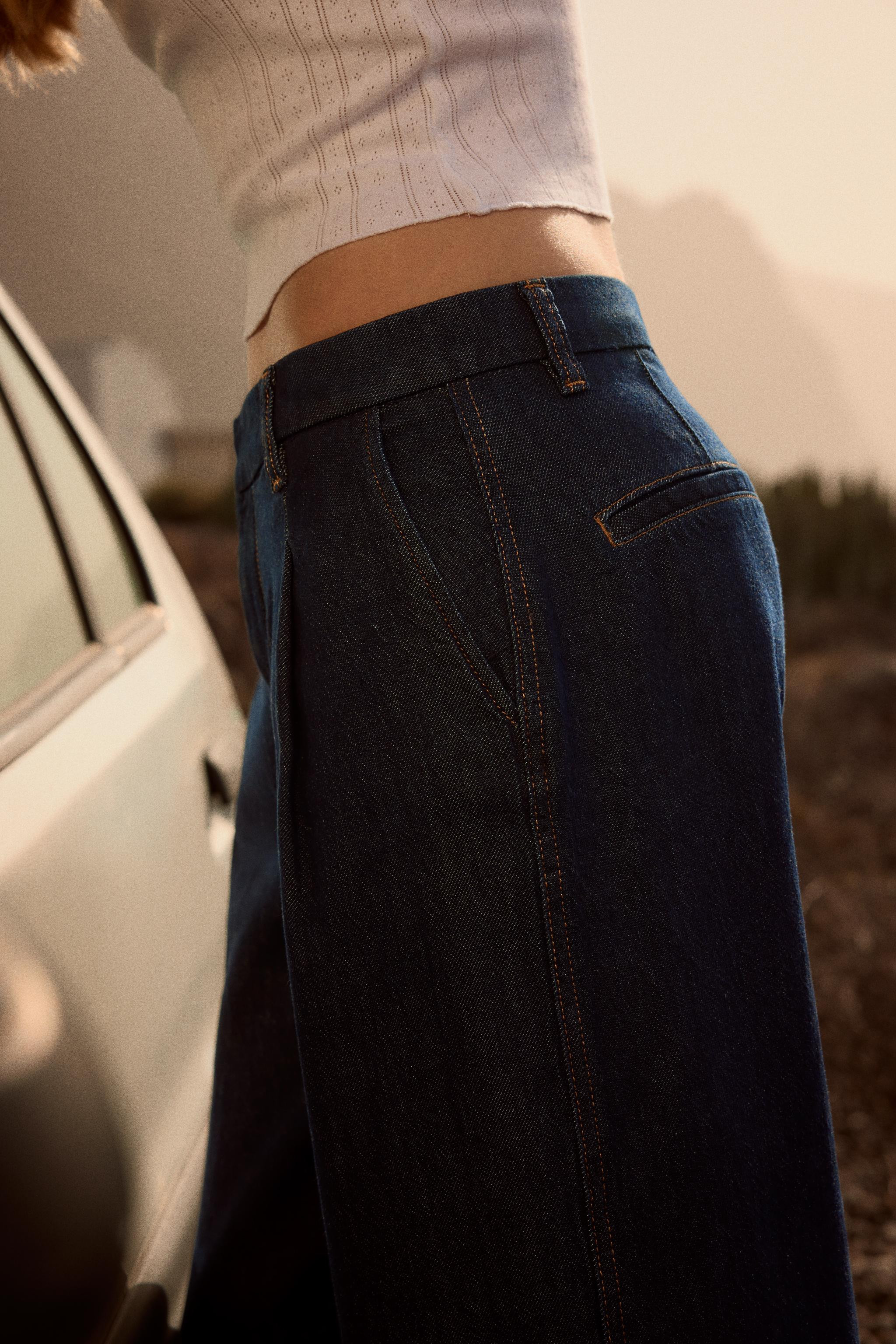 MID WAIST DARTED Z1975 WIDE LEG JEANS | Zara US