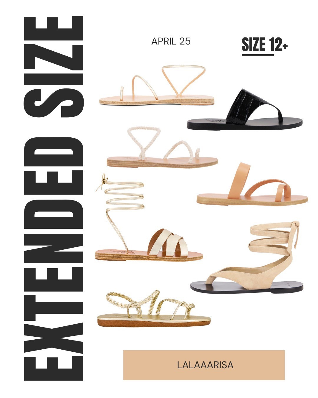Extended size shoe options. 
Sandals size 12+
#tallwomen #bigfeetbaddie 

#LTKPlusSize #LTKStyleTip #LTKShoeCrush
