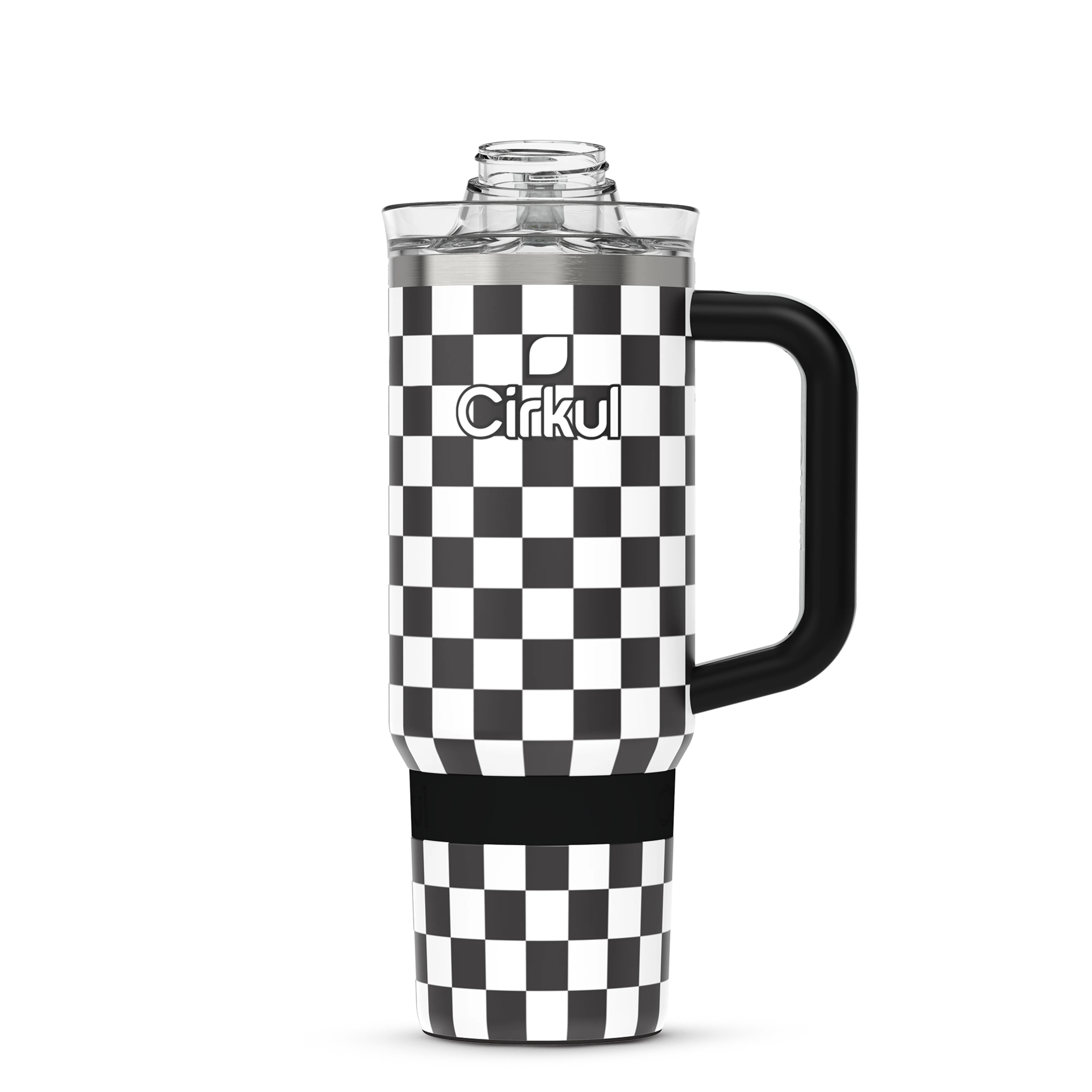 Cirkul 30oz Travel StrawSip Double-Wall Insulated Stainless Steel Tumbler with Handle, Checkmate ... | Walmart (US)