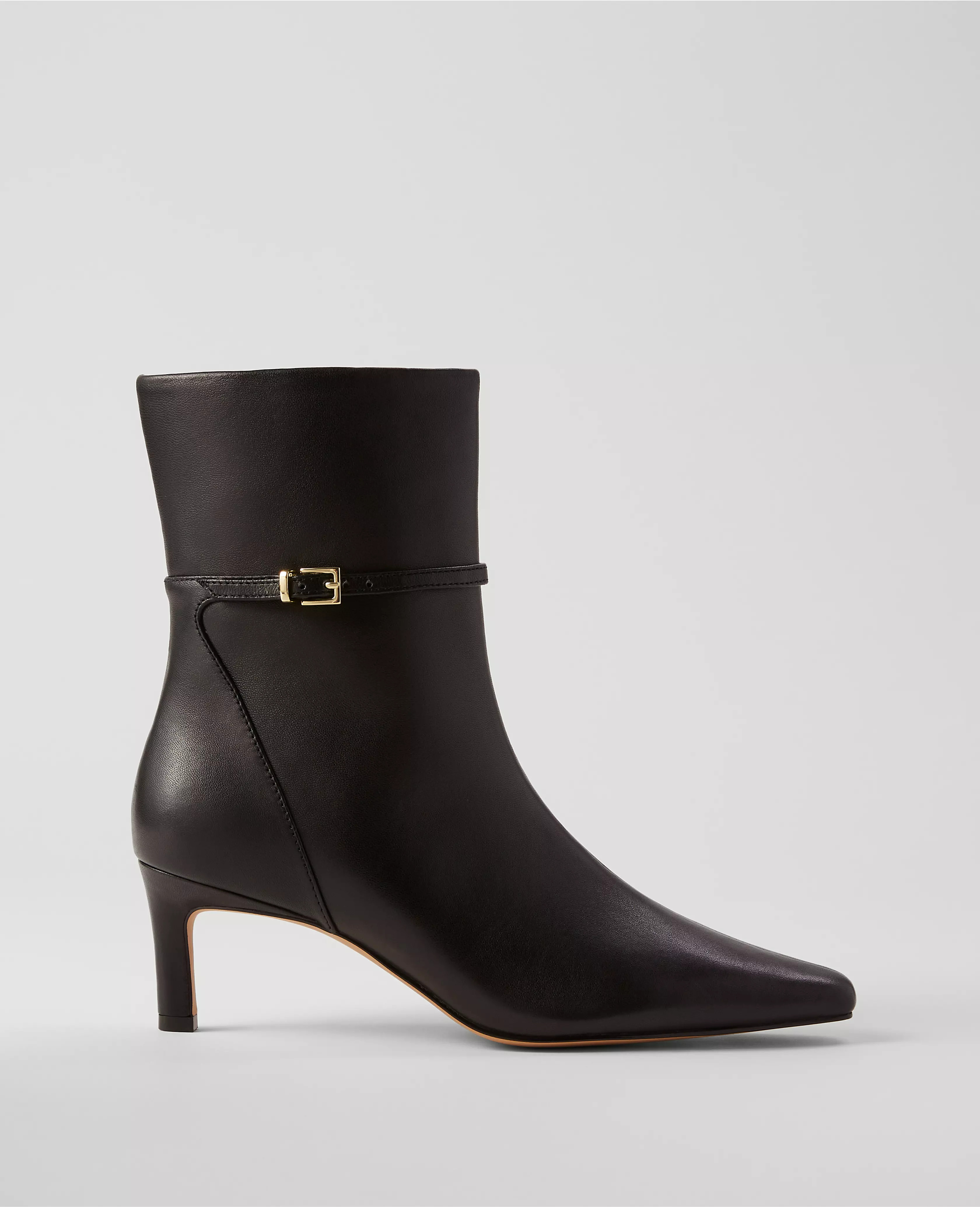 Ankle Chain Leather Bootie | Ann Taylor (US)