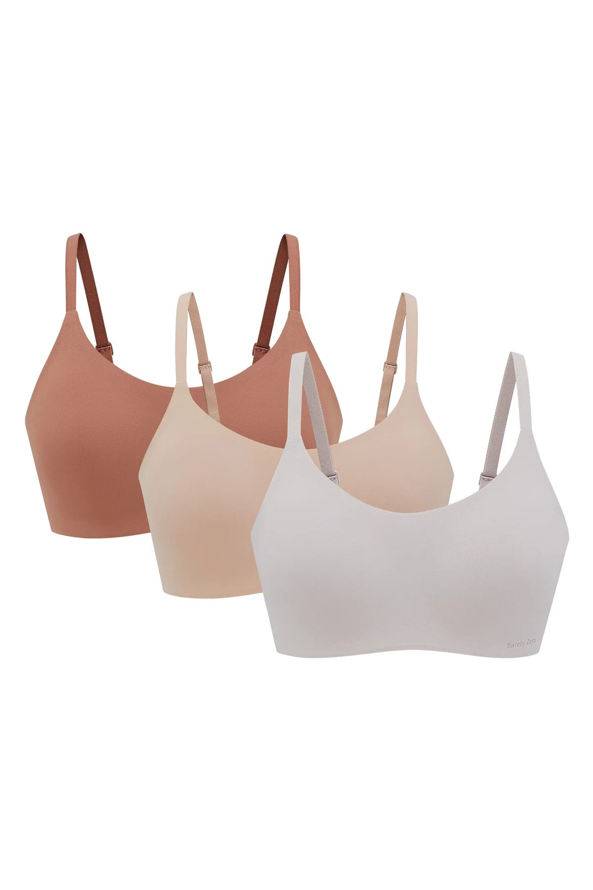 2021 Barely Zero Your-Size-Is-The-Size Spaghetti Strap Wireless Bra Trio | NEIWAI