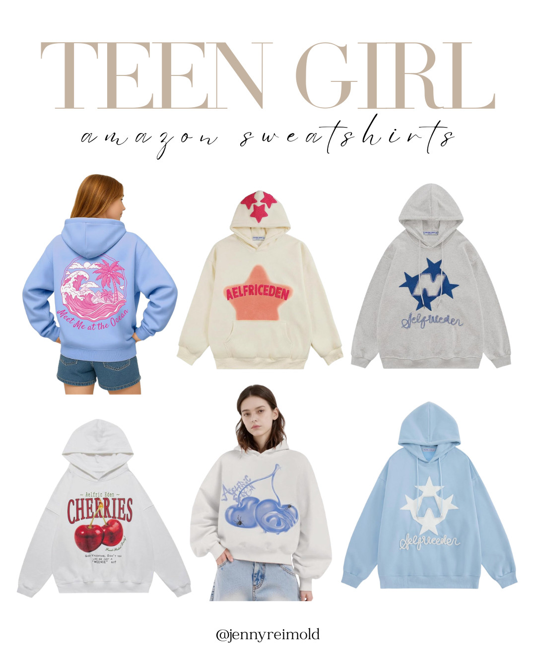 The cutest teen girl sweatshirts on Amazon by Aelfric Eden! So many color options and patterns that my girls are loving. These would be great gifts for the holidays! 

 #LTKGiftGuide #LTKHoliday #LTKFindsUnder50