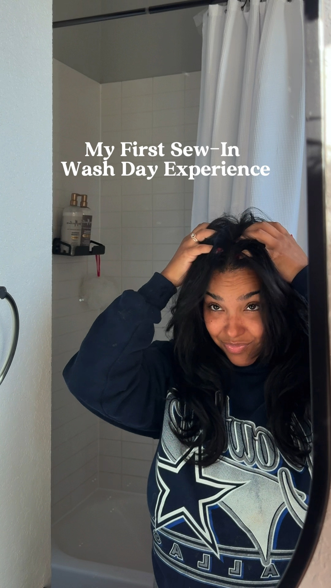 Sew-in girlies tap in! #hair #hairroutine #hairextentions 