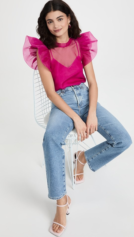 Corina Organza Ruffle Top | Shopbop