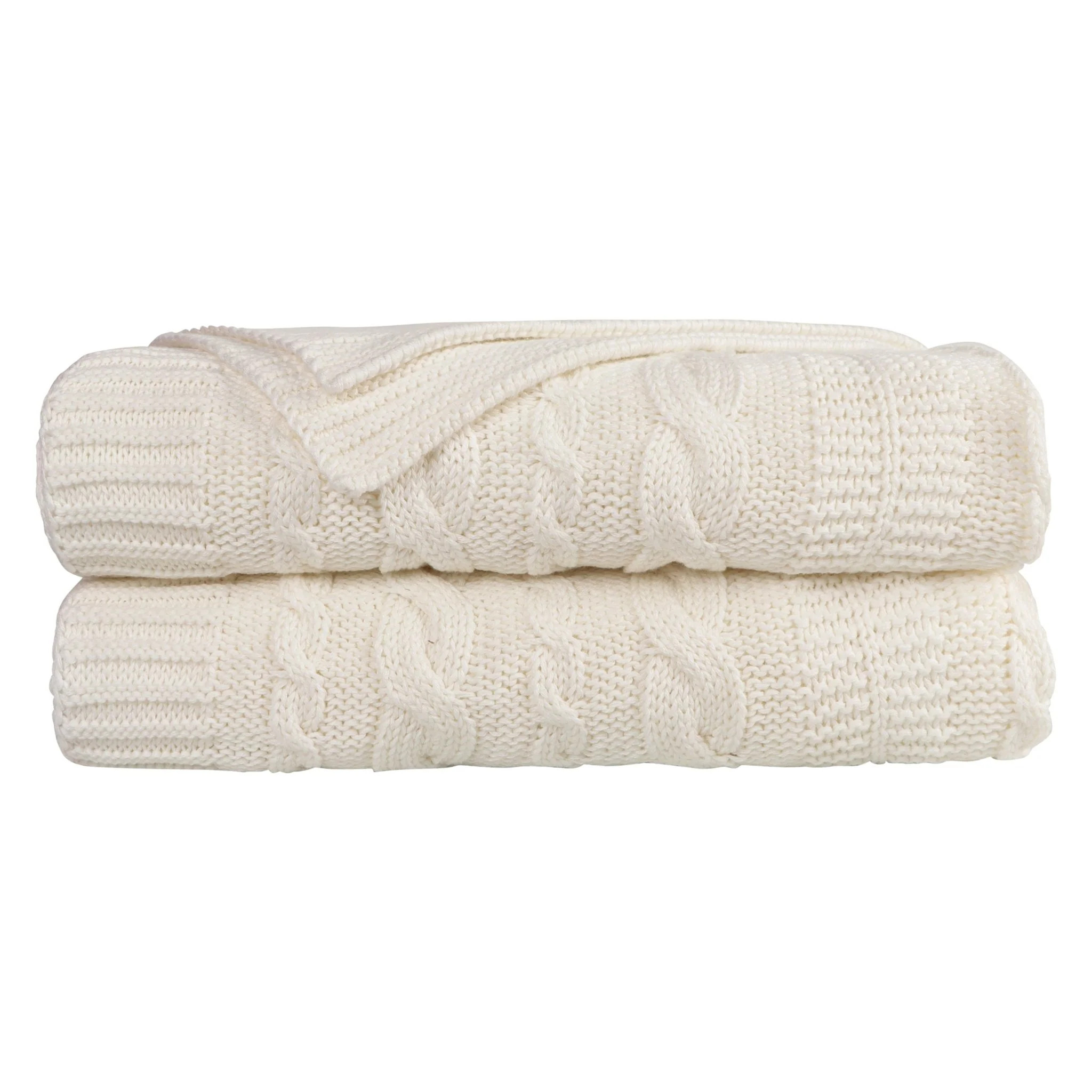 Organic Cotton Cable Knit Throw | Delara 