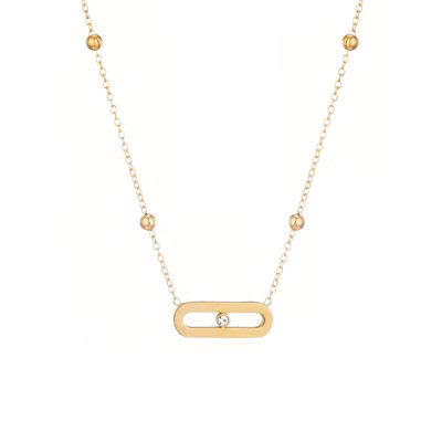 Adornia Tarnish Resistant 18k Gold Plated Bar Necklace | Target