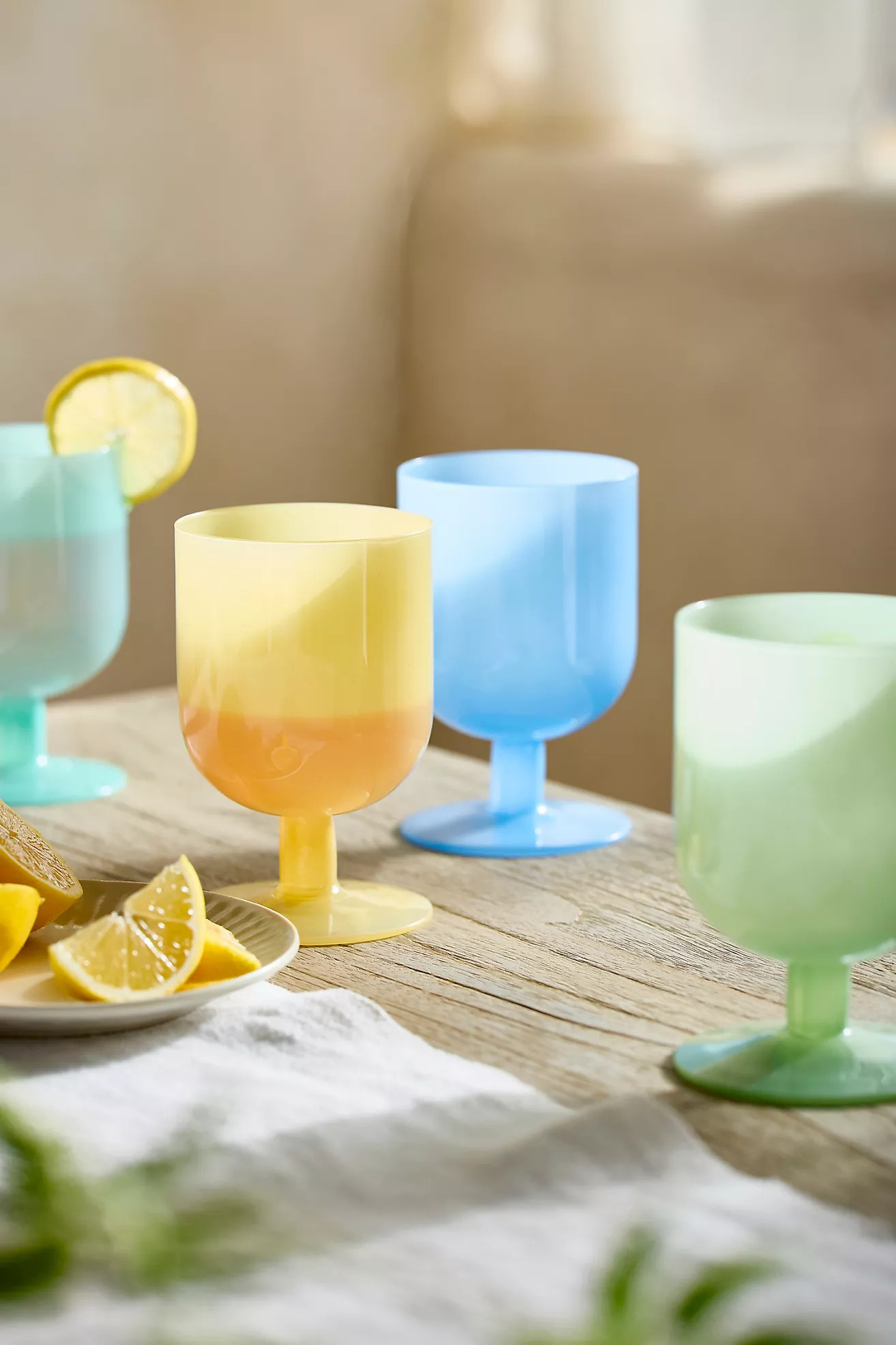 Milky Footed Glasses, Set of 2 | Anthropologie (US)