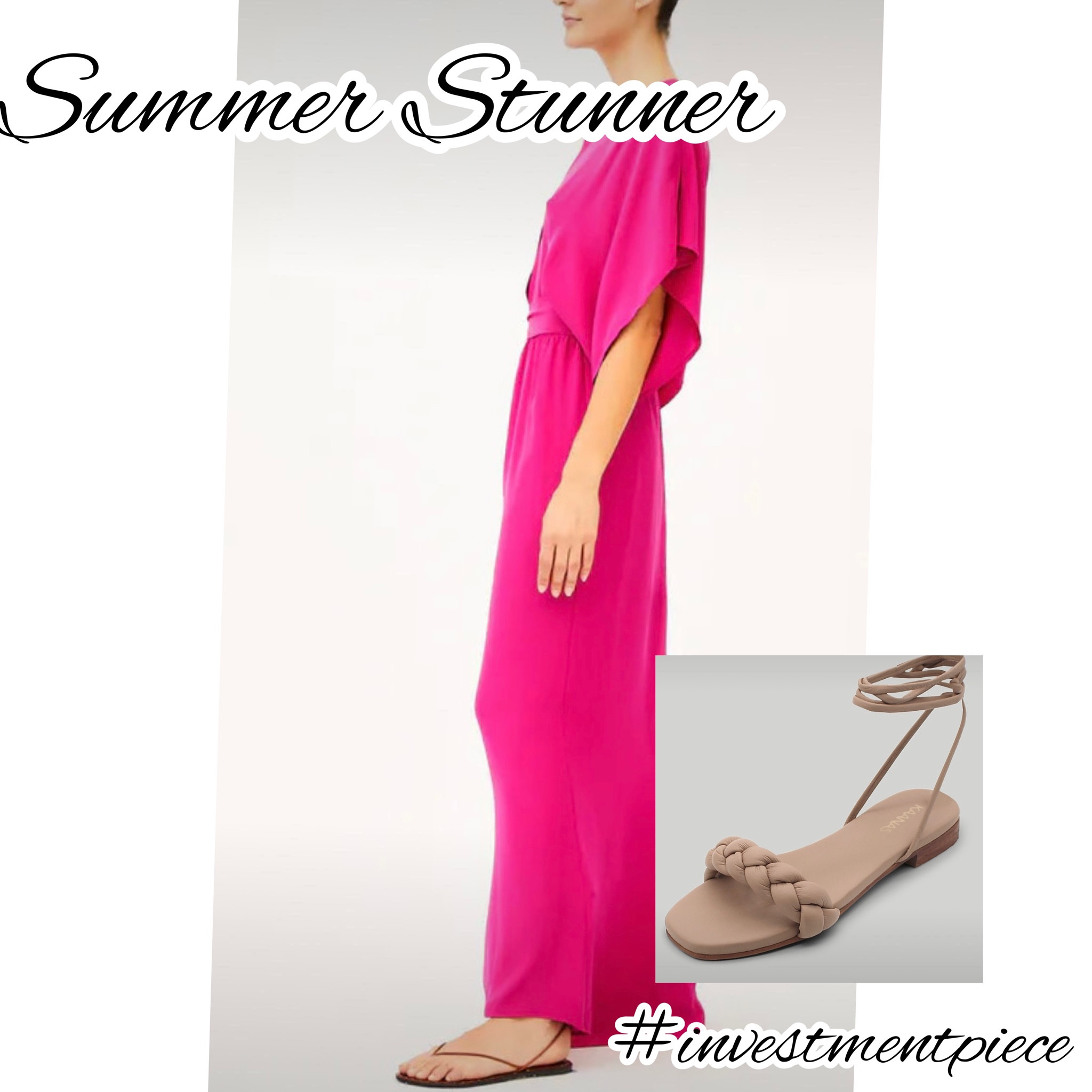 Late summer events? Pair this chic silk caftan in the IT color of the season and on trend lace up sandals! From weddings to happy hour this look will impress! #investmentpiece 

#LTKshoecrush #LTKSeasonal #LTKstyletip