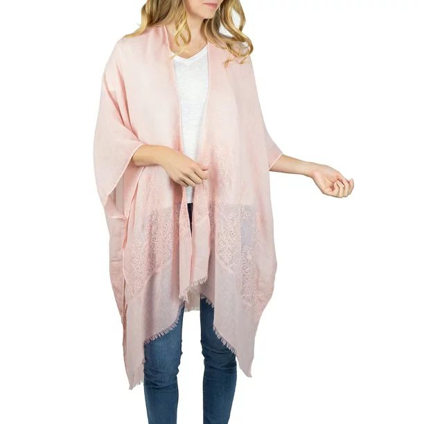 Time and Tru Women's Embroidered Open-Front Duster - Walmart.com | Walmart (US)