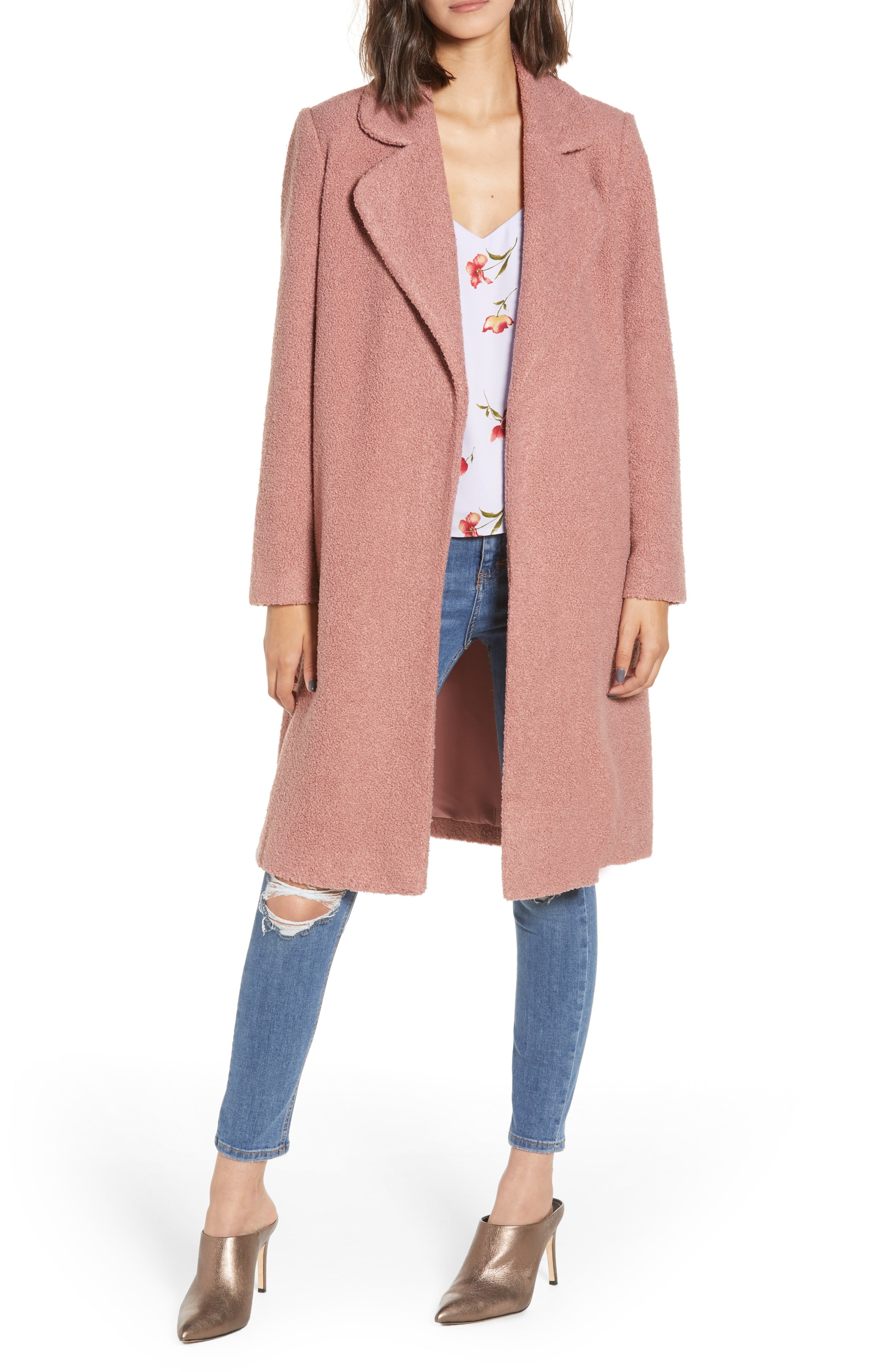 Women's Mural Teddy Bear Coat, Size Small - Pink | Nordstrom