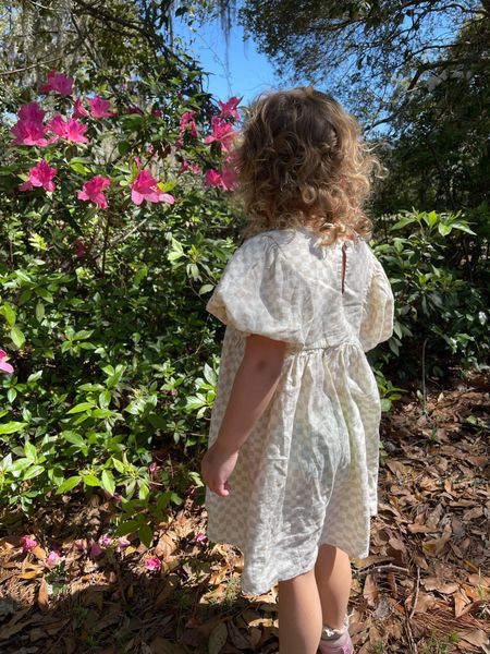 Cutest little girls checkered dress! 