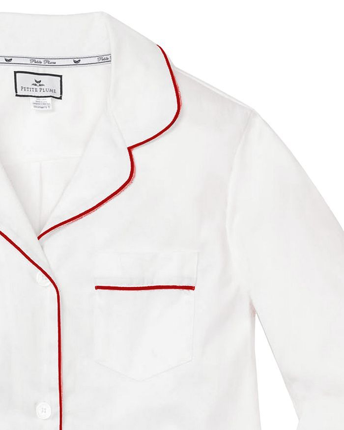Cotton Classic White Twill Pajama Set With Red Piping | Bloomingdale's (US)
