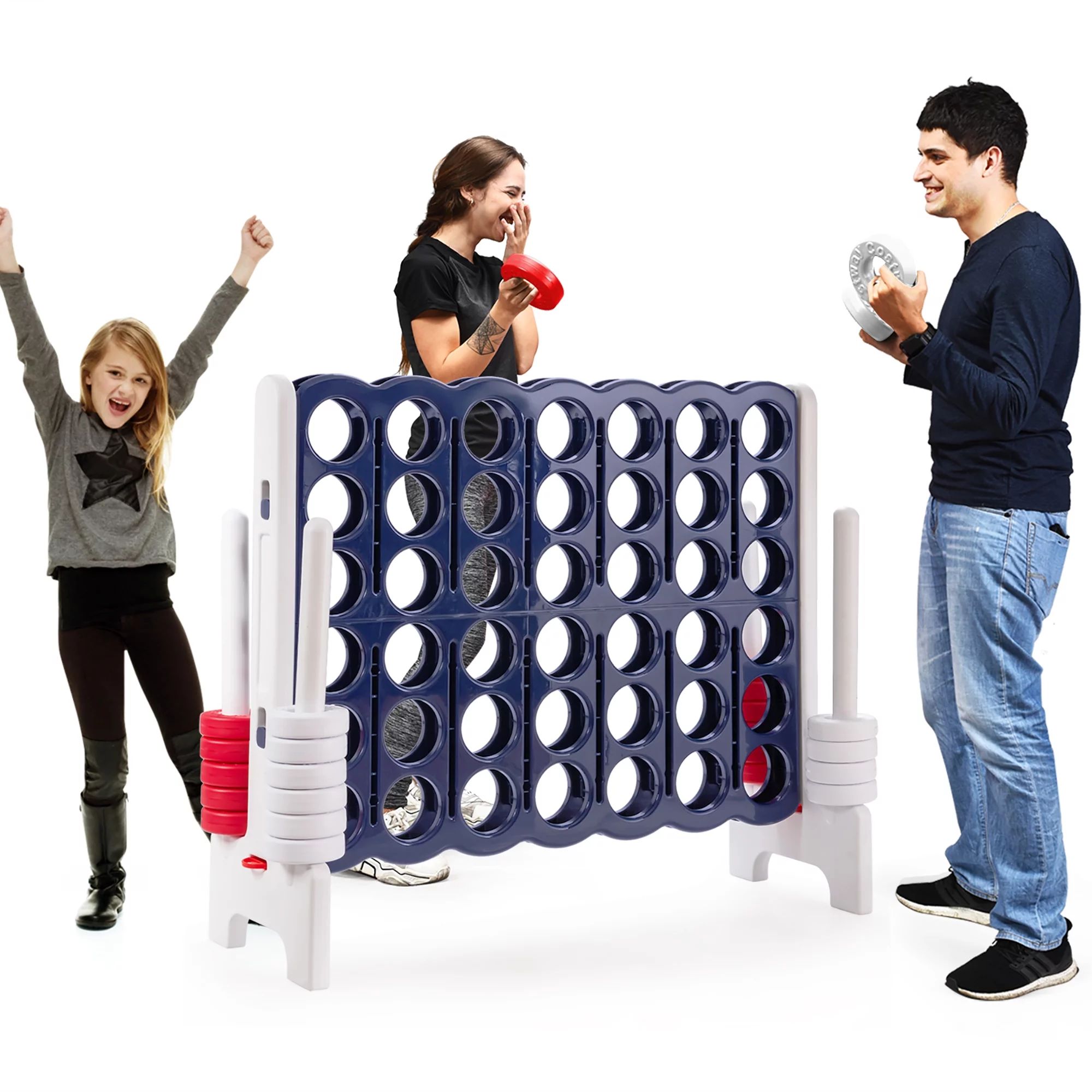 Costway Jumbo 4-to-Score 4 in A Row Giant Game Set Indoor Outdoor Adults Kids Family Fun - Walmar... | Walmart (US)