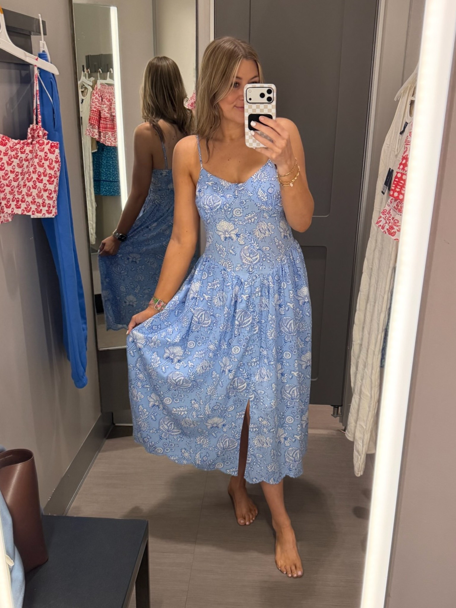 This dress is so flattering and easy for spring and summer. The soft blue print feels fresh and feminine, and the fit is one of those throw on and instantly feel put together styles. Perfect for brunch, showers, or vacation nights.

blue floral dress, summer dress, spring outfit, feminine style, brunch outfit, vacation dress, midi dress, lightweight dress, casual chic outfit, wedding guest dress, effortless style, SavannahK 

#LTKSeasonal #LTKootd #LTKTravel