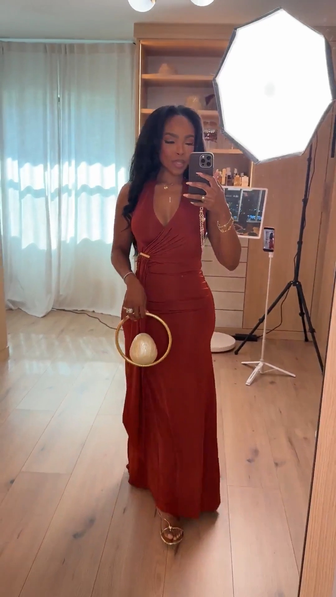 Scroll to shop!! Yes, please and thank you. This elegant rust-toned wrap dress that’s both flattering and timeless. The draped waist detail and soft flowing silhouette create a beautiful shape.

Perfect for vacation dinners, date nights, summer events, weddings, and evening outings.

#LTKPetite #LTKgrwm #LTKWedding