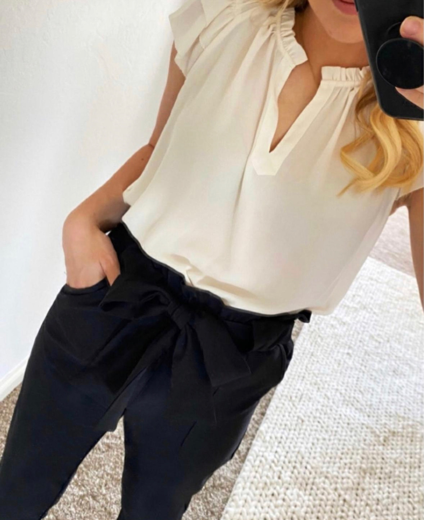 Amazon Fashion 
Amazon finds
Ruffle top
Black pants
#ltkworkwear 
#LTKFind #LTKunder50 #LTKSeasonal