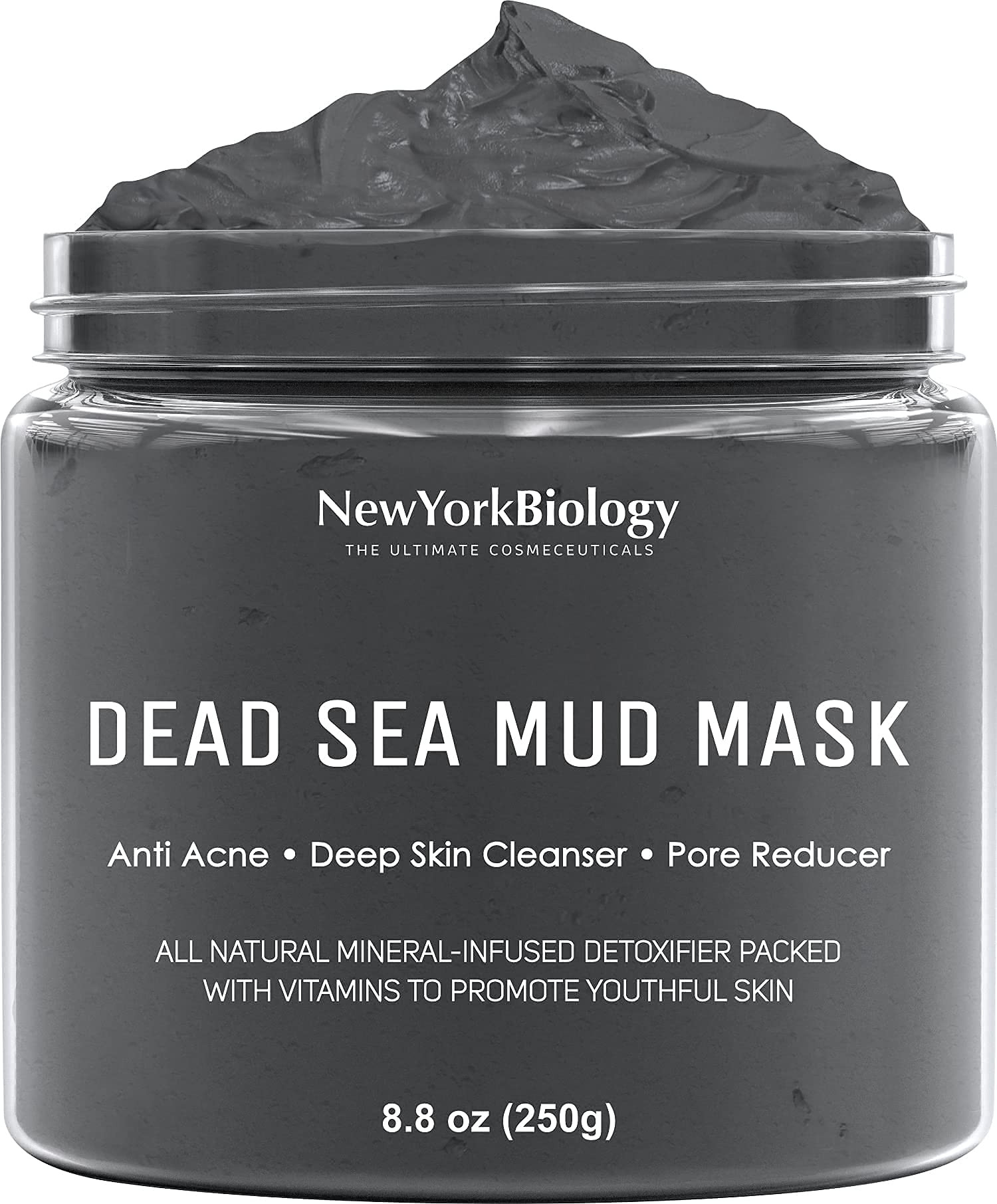 New York Biology Dead Sea Mud Mask for Face and Body - Spa Quality Pore Reducer for Acne, Blackheads | Amazon (US)