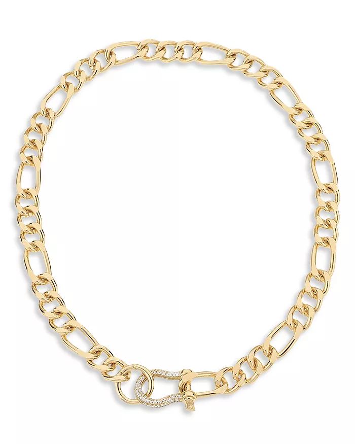 Cuffed Love Pavé Collar Necklace in 18K Gold Plated, 16" | Bloomingdale's (US)