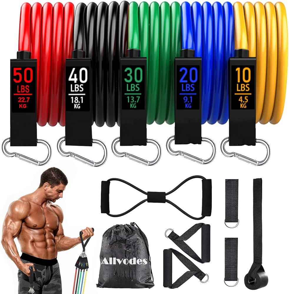 Resistance Bands, Resistance Band Set, Workout Bands, Exercise Bands for Men and Women, Exercise ... | Amazon (US)