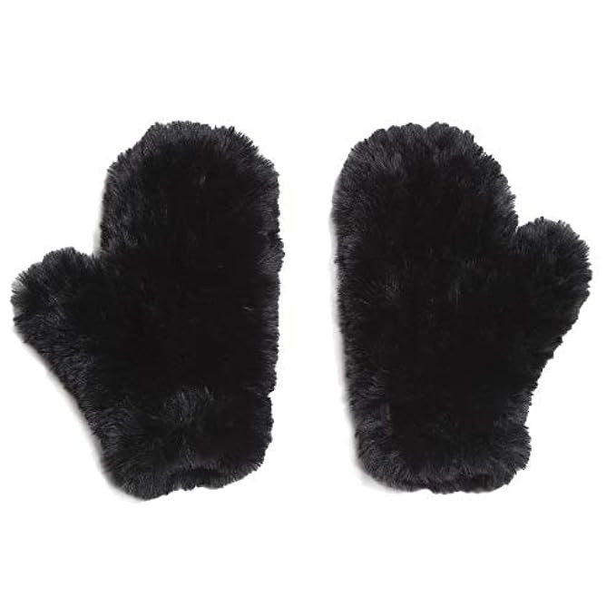 Glamourpuss NYC Knitted Faux Fur Mitten | Amazon (US)
