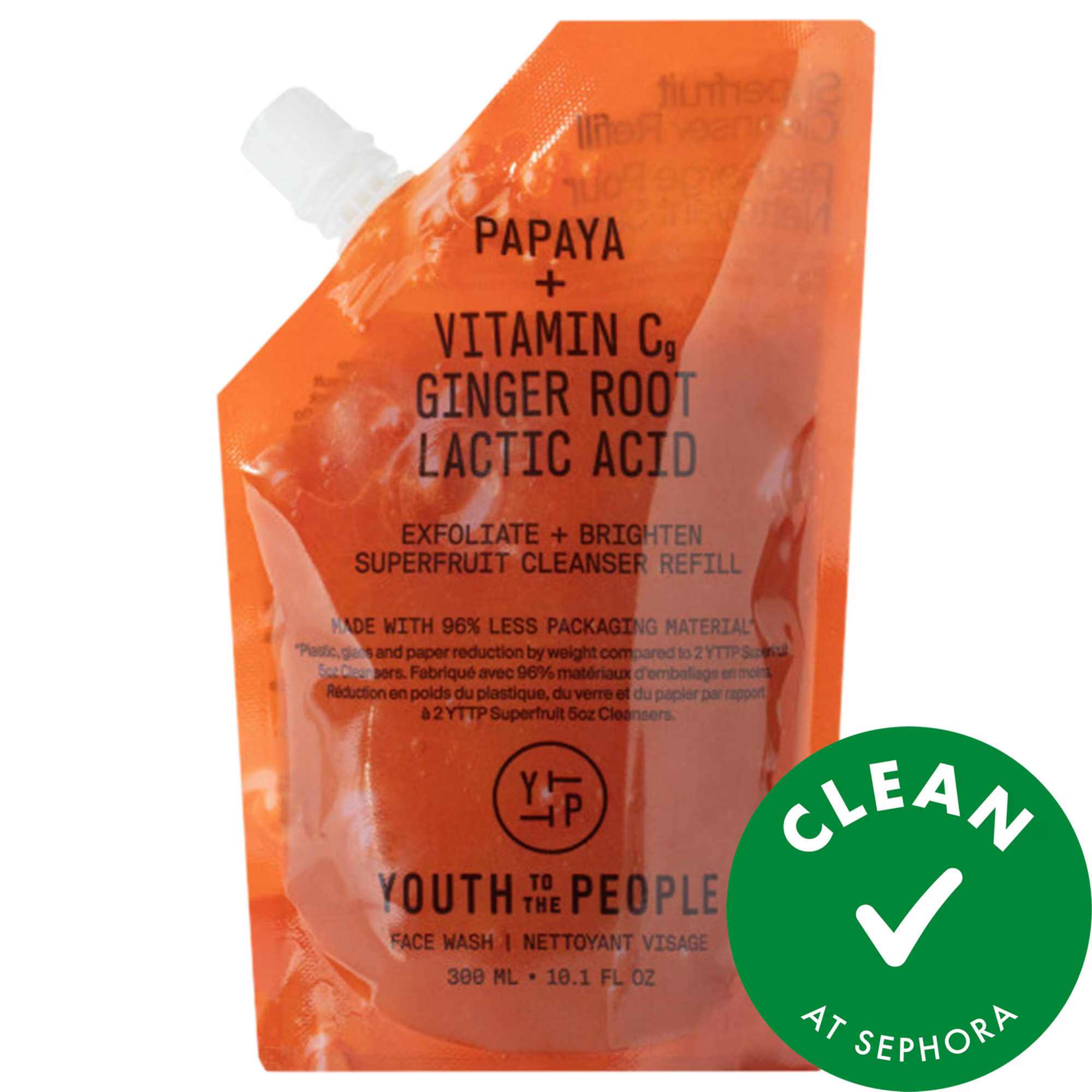 Youth To The People Superfruit Gentle Exfoliating Cleanser with Vitamin C + Papaya 10.1 oz/300 mL | Sephora (US)