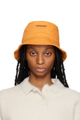 Jacquemus - Orange Le Raphia 'Le Bob Gadjo' Bucket Hat | SSENSE