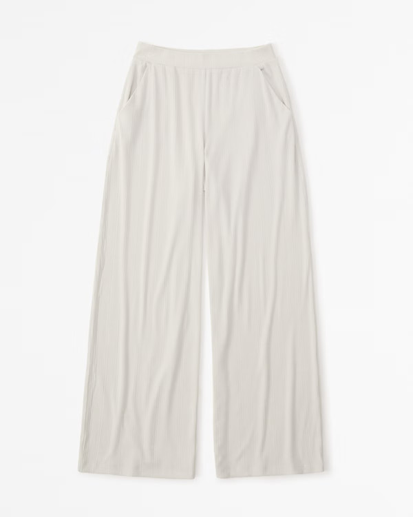 Women's Cozy Rib Wide Leg Sleep Pant | Women's Intimates & Sleepwear | Abercrombie.com | Abercrombie & Fitch (US)
