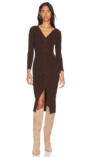 Vesper Dress in Dark Brown | Revolve Clothing (Global)