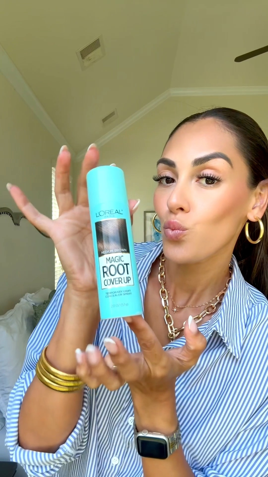 #ad postpartum hair has really humbled me… because why did I lose so much hair, only for it to grow back as these tiny little baby hairs?! 😂 but I found the easiest little trick to making my hair look instantly fuller and more voluminous & that’s by partnering with @target & @lorealparisusa by using the Magic Root Cover Up right along my hairline and over those sparse areas where my postpartum regrowth is coming in 🙌🏼❤️ It blends right in with my hair color & gives the illusion of a fuller, more filled-in hairline in seconds…so if you’re in your postpartum regrowth era like me, this is your sign to keep this little hair hack in your beauty bag because sometimes we don’t need more hair… we just need to fake it until it grows back! 😂 @shop.ltk #liketkit #LOrealParisPartner #LOrealParisHairColor #targetpartner