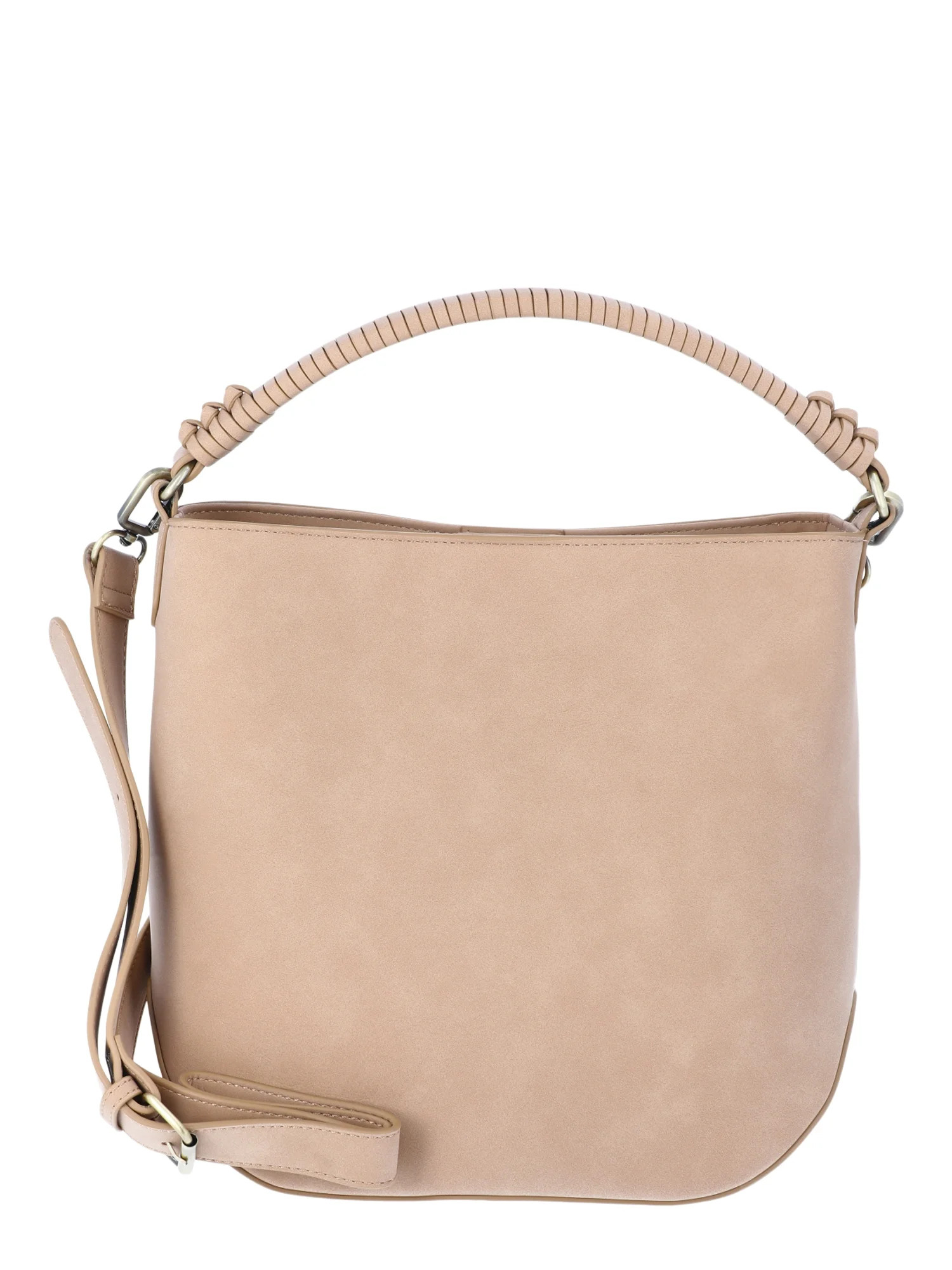 Time and Tru Women's Bucket Crossbody Handbag, Mocha Splash | Walmart (US)