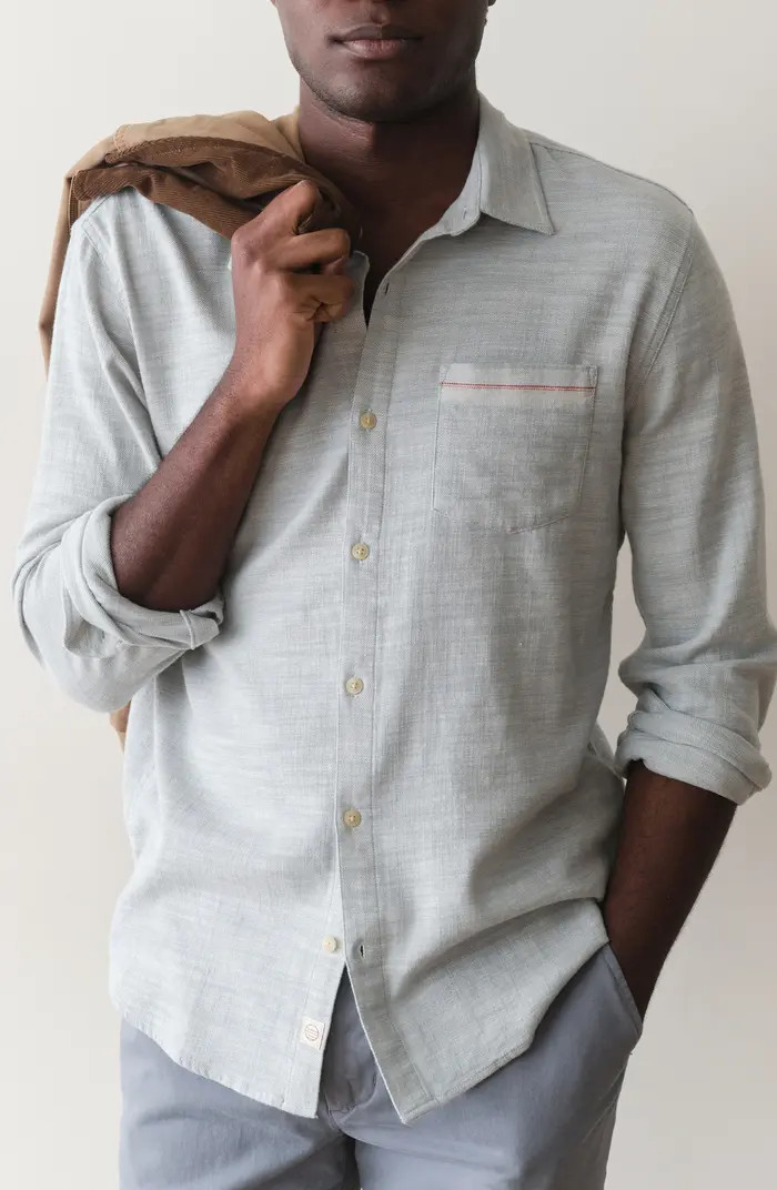 Classic Selvage Stretch Cotton Button-Up Shirt | Nordstrom