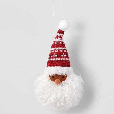 Fabric Gnome with Knit Hat Christmas Tree Ornament Red/White - Wondershop™ | Target
