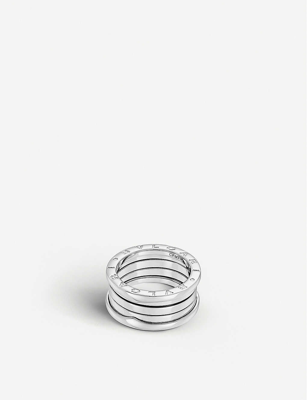 B.zero1 four-band white-gold ring | Selfridges