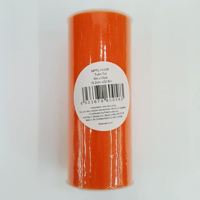 Fuzhou 6" Orange Matte Tulle, 25 Yards, 1 Each | Walmart (US)