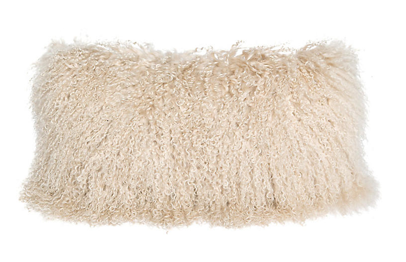 Tibetan Lumbar Pillow, Beige | One Kings Lane