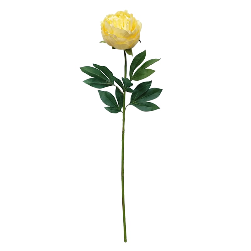 Yellow Peony Floral Stem, 33" | At Home