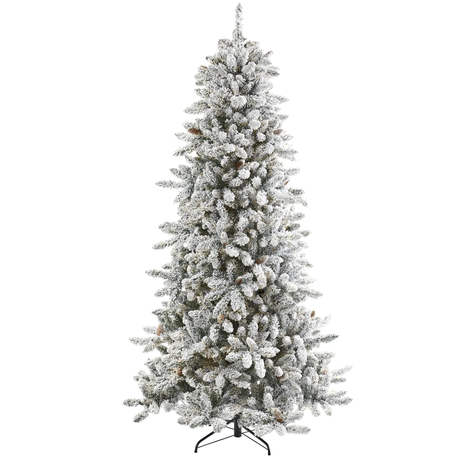 Nearly Natural 7.5-ft Fir Flocked Artificial Christmas Tree one_size | T4498 | Lowe's