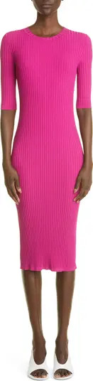 Ribbed Jersey Midi Sweater Dress | Nordstrom