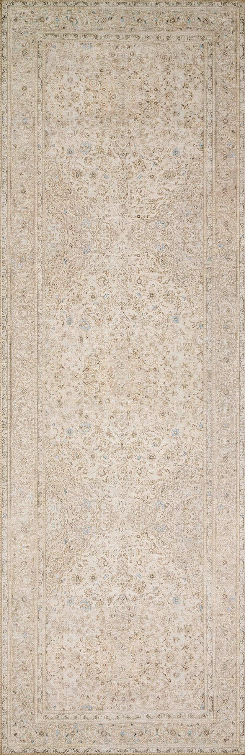 Loloi Loren Collection Vintage Printed Persian Area Rug 2'-6" x 7'-6" Runner Sand/Taupe | Amazon (US)