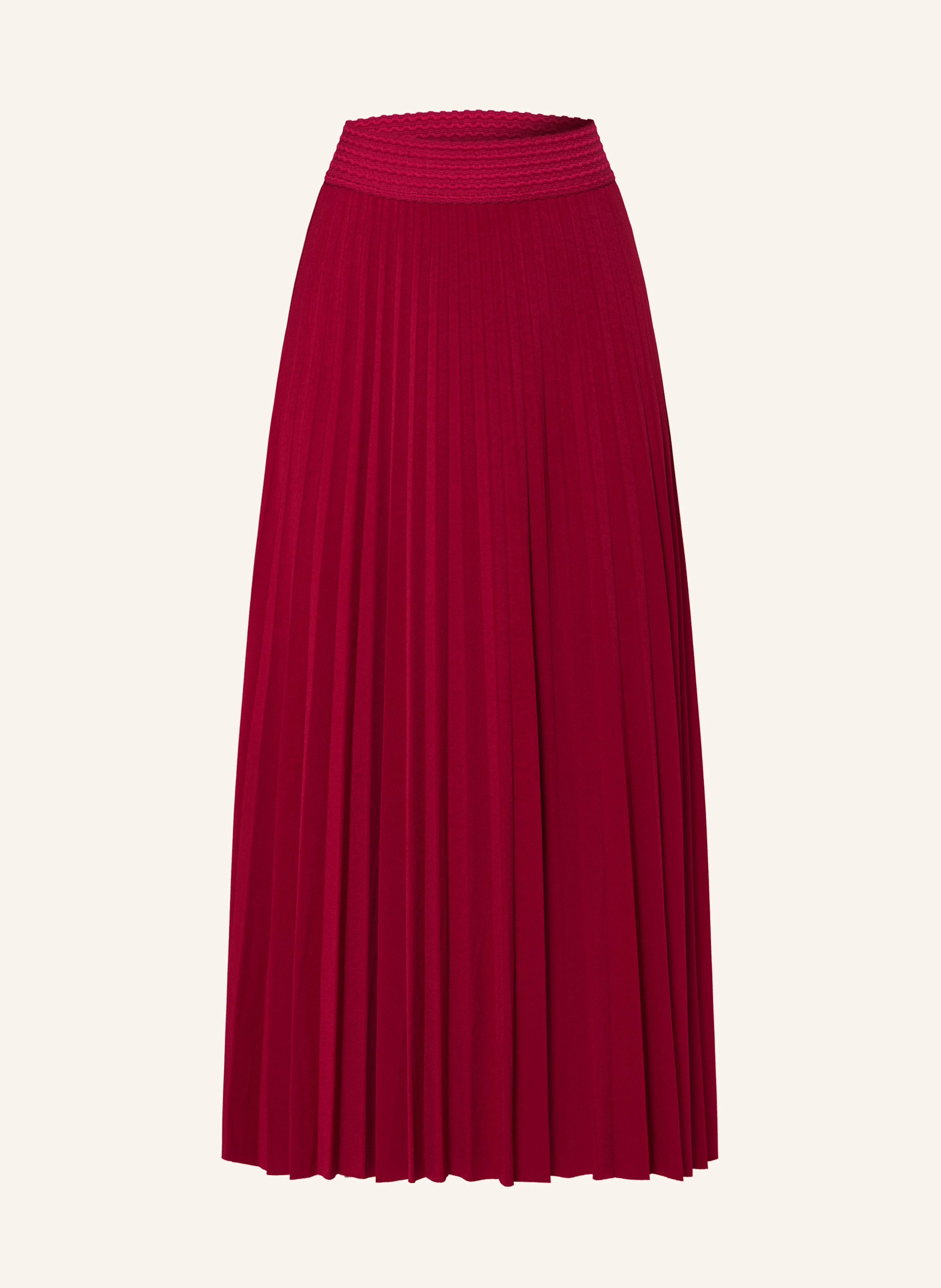 Rich & Royal Jerseyrock mit Plissees in dunkelrot | Breuninger (DACH)