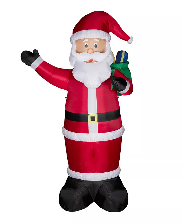 Glitz home 12' Lighted Inflatable Santa Decor | Macy's