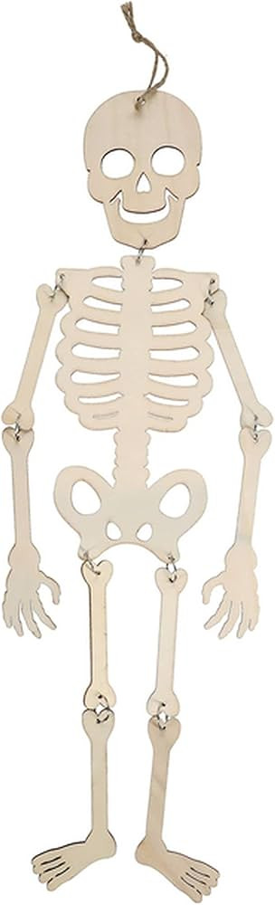 Wood Skeleton - Hanging Jointed Skeleton Bones for Halloween Decorations - 18 Inches | Amazon (US)