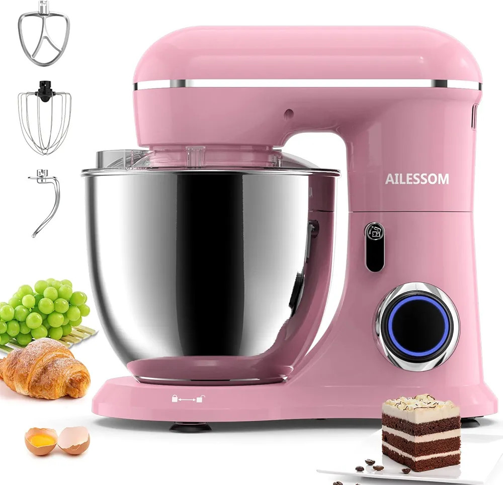 AILESSOM 3-IN-1 Electric Stand Mixer, 660W 10-Speed With Pulse Button, Attachments include 6.5QT ... | Amazon (US)